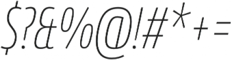 Conto Compressed Thin Italic otf (100) Font OTHER CHARS