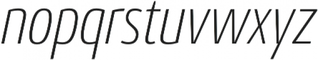 Conto Condensed ExLight Italic otf (300) Font LOWERCASE