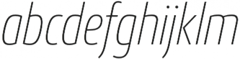 Conto Condensed Thin Italic otf (100) Font LOWERCASE