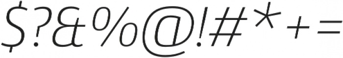 Conto ExLight Italic otf (300) Font OTHER CHARS