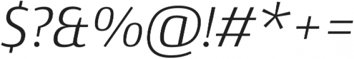 Conto Light Italic otf (300) Font OTHER CHARS