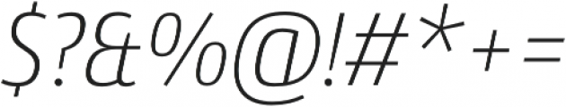 Conto Narrow ExLight Italic otf (300) Font OTHER CHARS