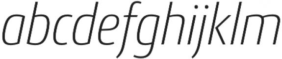 Conto Narrow ExLight Italic otf (300) Font LOWERCASE