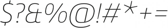 Conto Thin Italic otf (100) Font OTHER CHARS