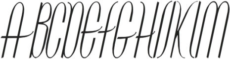 ContourationItalic Regular otf (400) Font UPPERCASE