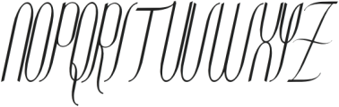 ContourationItalic Regular otf (400) Font UPPERCASE