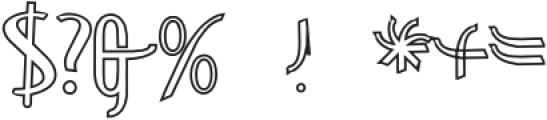 ContourationOutline Regular otf (400) Font OTHER CHARS