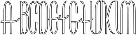 ContourationOutline Regular otf (400) Font UPPERCASE