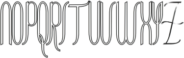 ContourationOutline Regular otf (400) Font UPPERCASE