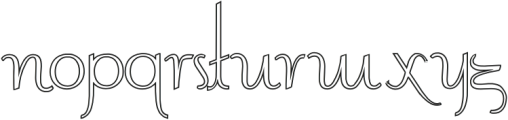 ContourationOutline Regular otf (400) Font LOWERCASE