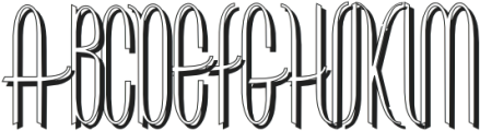 ContourationShadow Regular otf (400) Font UPPERCASE