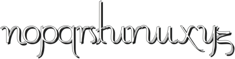 ContourationShadow Regular otf (400) Font LOWERCASE
