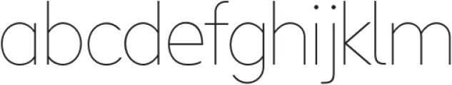 Contrast Sans Thin to Thin otf (100) Font LOWERCASE