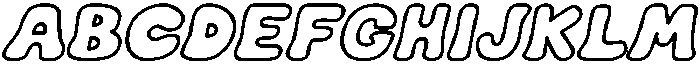 Cookie Soda Outline Italic otf (400) Font UPPERCASE