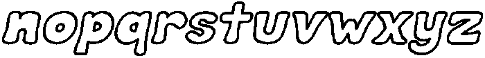 Cookie Soda Outline Italic otf (400) Font LOWERCASE