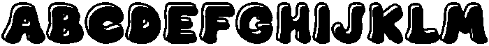 Cookie Soda Outline Shadow otf (400) Font UPPERCASE