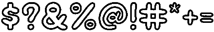 Cookie Soda Outline otf (400) Font OTHER CHARS