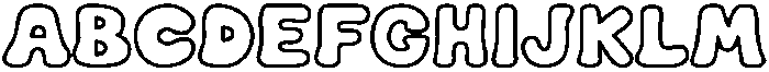 Cookie Soda Outline otf (400) Font UPPERCASE