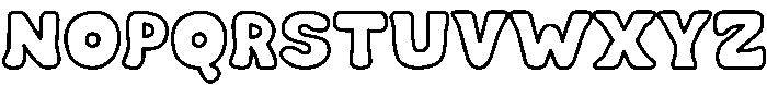 Cookie Soda Outline otf (400) Font UPPERCASE