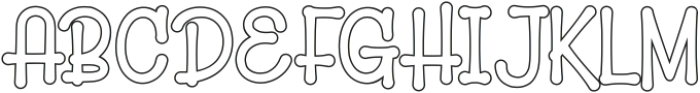 Cool Baby outline reguler otf (400) Font UPPERCASE