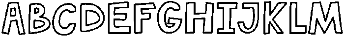 Cool Kids Club Outline Regular otf (400) Font UPPERCASE