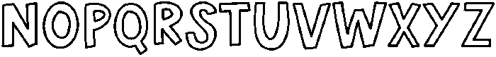 Cool Kids Club Outline Regular otf (400) Font UPPERCASE
