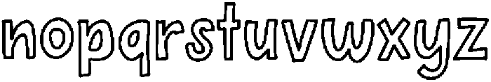Cool Kids Club Outline Regular otf (400) Font LOWERCASE