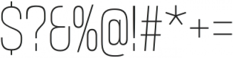 Coolvetica Condensed UltraLight otf (300) Font OTHER CHARS