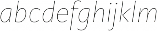 Copihue Thin-Italic otf (100) Font LOWERCASE