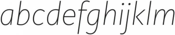 Copihue UltraLight-Italic otf (300) Font LOWERCASE