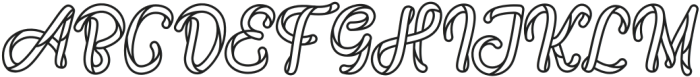 Coral Cascade Regular otf (400) Font UPPERCASE