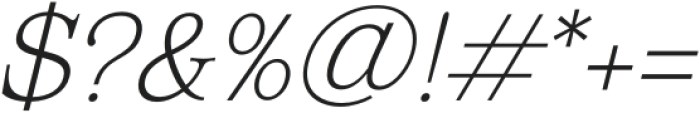 Corfella Italic Thin otf (100) Font OTHER CHARS