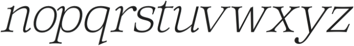 Corfella Italic Thin otf (100) Font LOWERCASE
