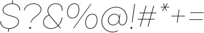 Corinia Geometric Thin Italic otf (100) Font OTHER CHARS