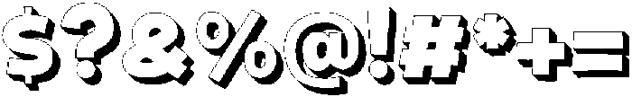 Corn Side Shadow otf (400) Font OTHER CHARS