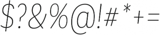 Corporative Cnd Thin Italic otf (100) Font OTHER CHARS