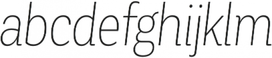Corporative Cnd Thin Italic otf (100) Font LOWERCASE