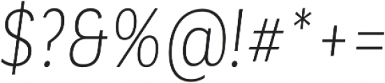 Corporative Sans Alt Cnd Light Italic otf (300) Font OTHER CHARS
