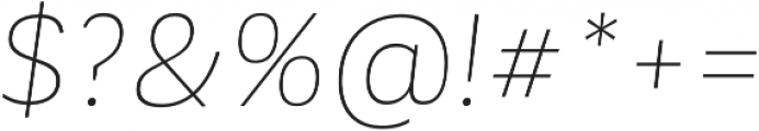 Corporative Sans Alt Thin Italic otf (100) Font OTHER CHARS