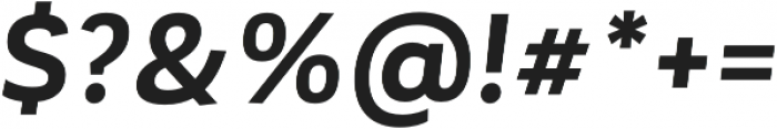 Corporative Sans Bold Italic otf (700) Font OTHER CHARS