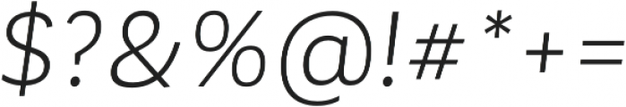 Corporative Sans Book Italic otf (400) Font OTHER CHARS