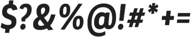 Corporative Sans Cnd Bold Italic otf (700) Font OTHER CHARS