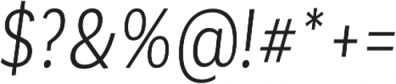 Corporative Sans Cnd Book Italic otf (400) Font OTHER CHARS