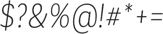 Corporative Sans Cnd Light Italic otf (300) Font OTHER CHARS