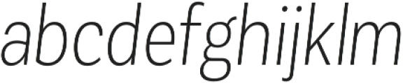 Corporative Sans Cnd Light Italic otf (300) Font LOWERCASE