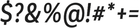 Corporative Sans Cnd Medium Italic otf (500) Font OTHER CHARS