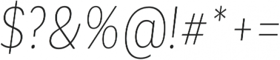 Corporative Sans Cnd Thin Italic otf (100) Font OTHER CHARS