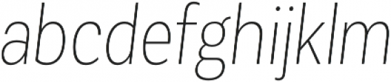 Corporative Sans Cnd Thin Italic otf (100) Font LOWERCASE