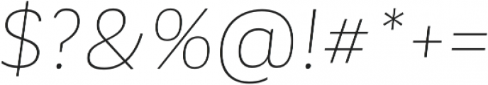 Corporative Thin Italic otf (100) Font OTHER CHARS