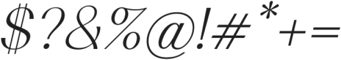 Cosen Light Italic otf (300) Font OTHER CHARS